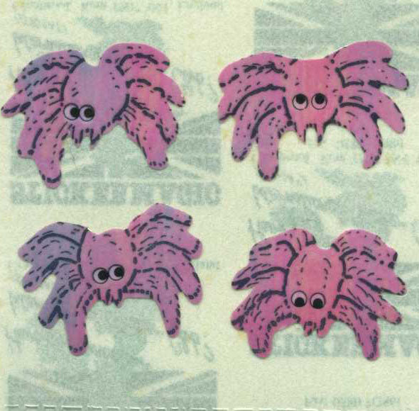 Roll of Pearlie Stickers - Spiders