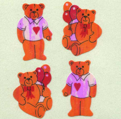 Roll of Pearlie Stickers - Teddies In T-Shirts