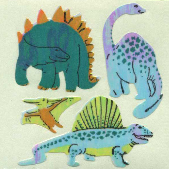 Roll of Pearlie Stickers - Dinosaurs