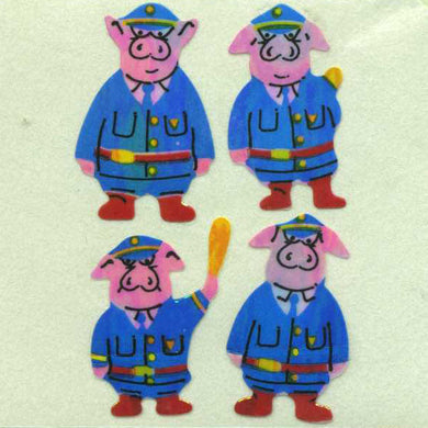 Roll of Pearlie Stickers - Piggie Police