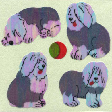 Roll of Pearlie Stickers - Sheepdog Puppies
