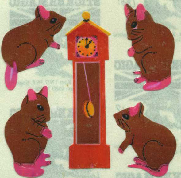 Roll of Pearlie Stickers - Hickory Dickory Dock