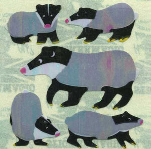 Pack of Pearlie Stickers - Badger Family