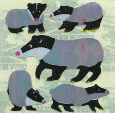 Roll of Pearlie Stickers - Badger Family