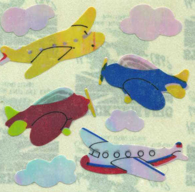 Roll of Pearlie Stickers - Aeroplanes
