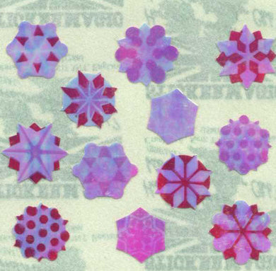 Roll of Pearlie Stickers - Snowflakes