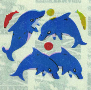 Roll of Pearlie Stickers - Dolphin & Fish