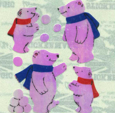 Roll of Pearlie Stickers - Polar Bear