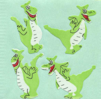 Roll of Paper Stickers - Funny Dragons