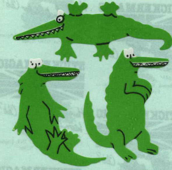Roll of Paper Stickers - Crocodiles