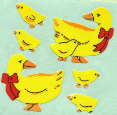 Roll of Paper Stickers - Duck Family