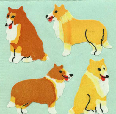 Roll of Paper Stickers - Collies
