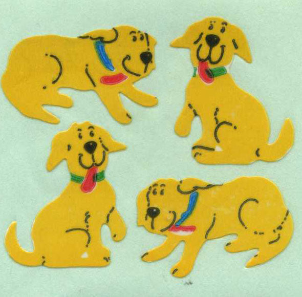 Roll of Paper Stickers - Happy The Dog