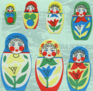 Pack of Paper Stickers - Russian Dolls