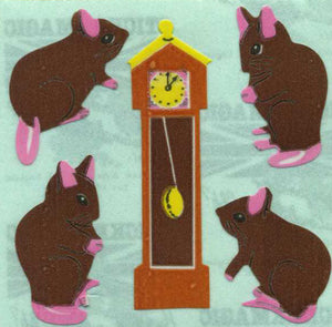 Roll of Paper Stickers - Hickory Dickory Dock