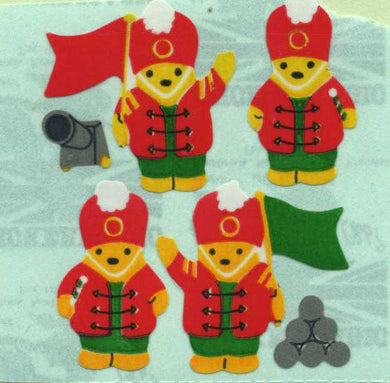 Roll of Paper Stickers - Soldier Teddies
