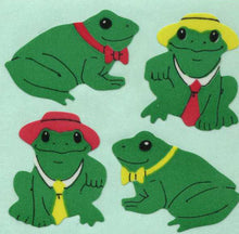 Load image into Gallery viewer, Roll of Paper Stickers - Frogs with Hats