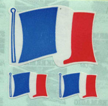 Load image into Gallery viewer, Roll of Paper Stickers - French Flags X 3