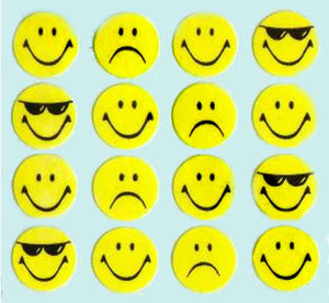 Roll of Paper Stickers - Smiley Expressions