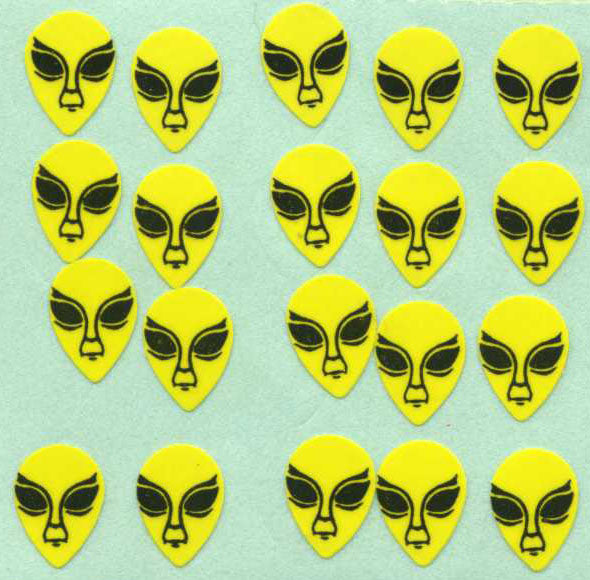 Roll of Paper Stickers - Aliens