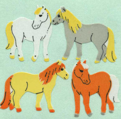 Roll of Paper Stickers - Dartmoor Ponies