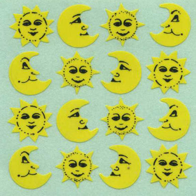 Roll of Paper Stickers - Sun & Moon