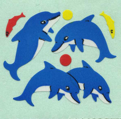 Roll of Paper Stickers - Dolphin & Fish
