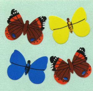 Pack of Paper Stickers - Multi Coloured Butterflies