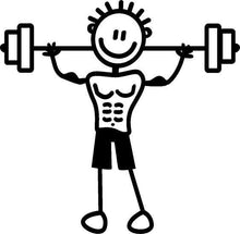 Load image into Gallery viewer, My Family Sticker - Dad Lifting Weights