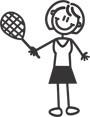 Load image into Gallery viewer, My Family Sticker - Mum Playing Tennis