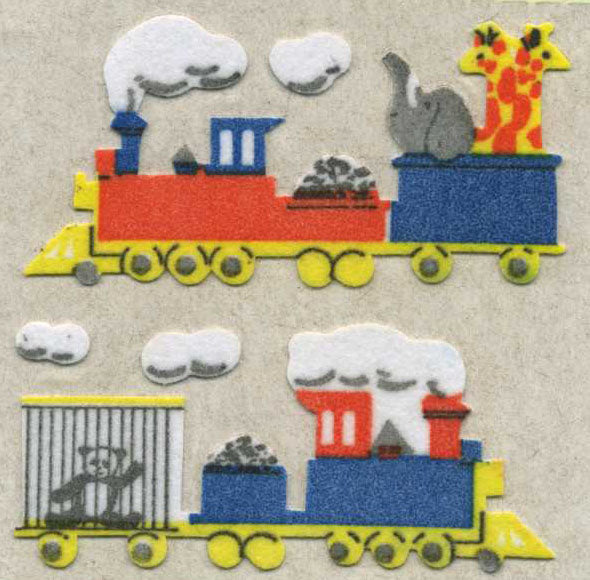 Roll of Furrie Stickers - Animal Trains