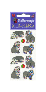 Pack of Prismatic Stickers - Sheepdog Puppies