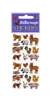Pack of Prismatic Stickers - Micro Farmyard Friends
