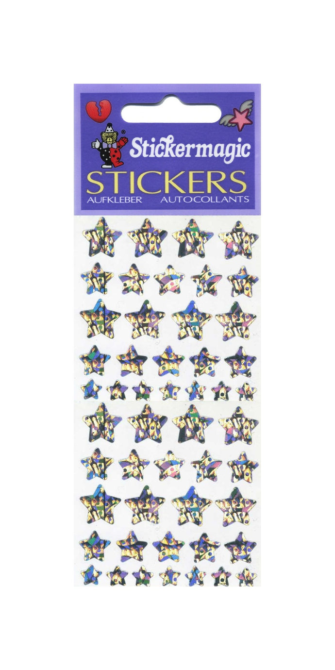 Pack of Prismatic Stickers - Silver Stars