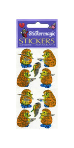 Pack of Prismatic Stickers - Fishing Hedgehogs