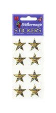 Load image into Gallery viewer, Pack of Prismatic Stickers - 4 Gold Stars
