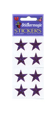 Load image into Gallery viewer, Pack of Prismatic Stickers - 4 Purple Stars