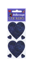 Load image into Gallery viewer, Pack of Prismatic Stickers - 3 Lilac Hearts