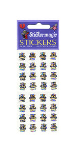 Pack of Sparkly Prismatic Stickers - 16 Teddy Bears