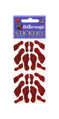 Pack of Prismatic Stickers - Red Feet