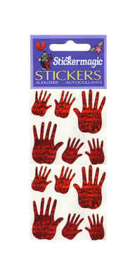 Pack of Prismatic Stickers - Red Hands