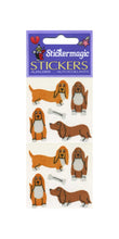 Load image into Gallery viewer, Pack of Silkie Stickers - Basset Hounds