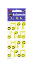 Load image into Gallery viewer, Pack of Silkie Stickers - Smiley Musical Notes