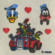 Load image into Gallery viewer, Pack of Furrie Stickers - Mickey and Friends in Car