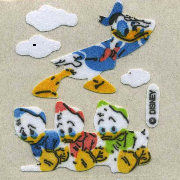 Roll of Furrie Stickers - Donald with Nephews