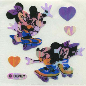 Pack of Pearlie Stickers - Mickey and Minnie on Skateboards