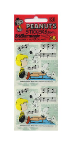 Pack of Paper Stickers - Snoopy with Schroeder and Piano