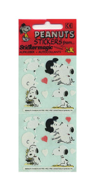 Pack of Paper Stickers - Snoopy Kissing Lucy