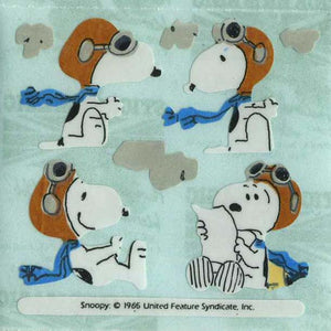 Pack of Paper Stickers - Snoopy in Flying Gear