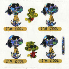 Load image into Gallery viewer, Pack of Prismatic Stickers - Snoopy I&#39;m Cool